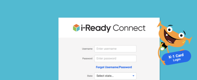 iReady test login screen