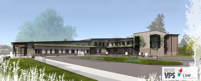 Rendering of new elementary school to be built at NE 25th Avenue and 88th Street